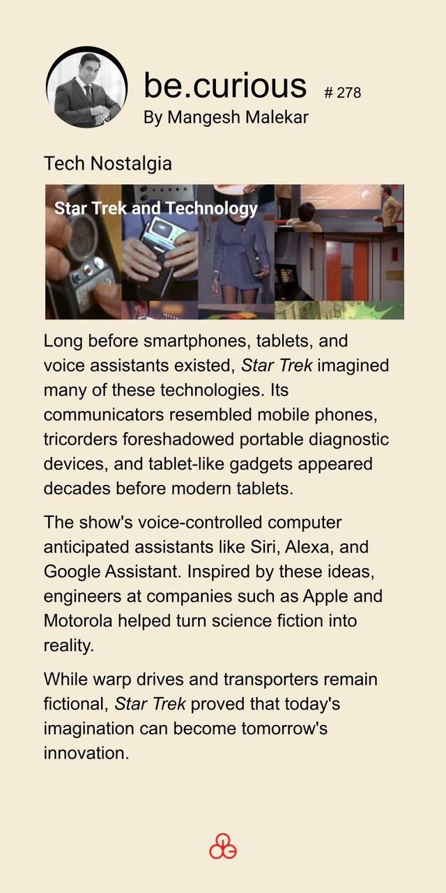 be.curious card by Mangesh Malekar: Tech Nostalgia